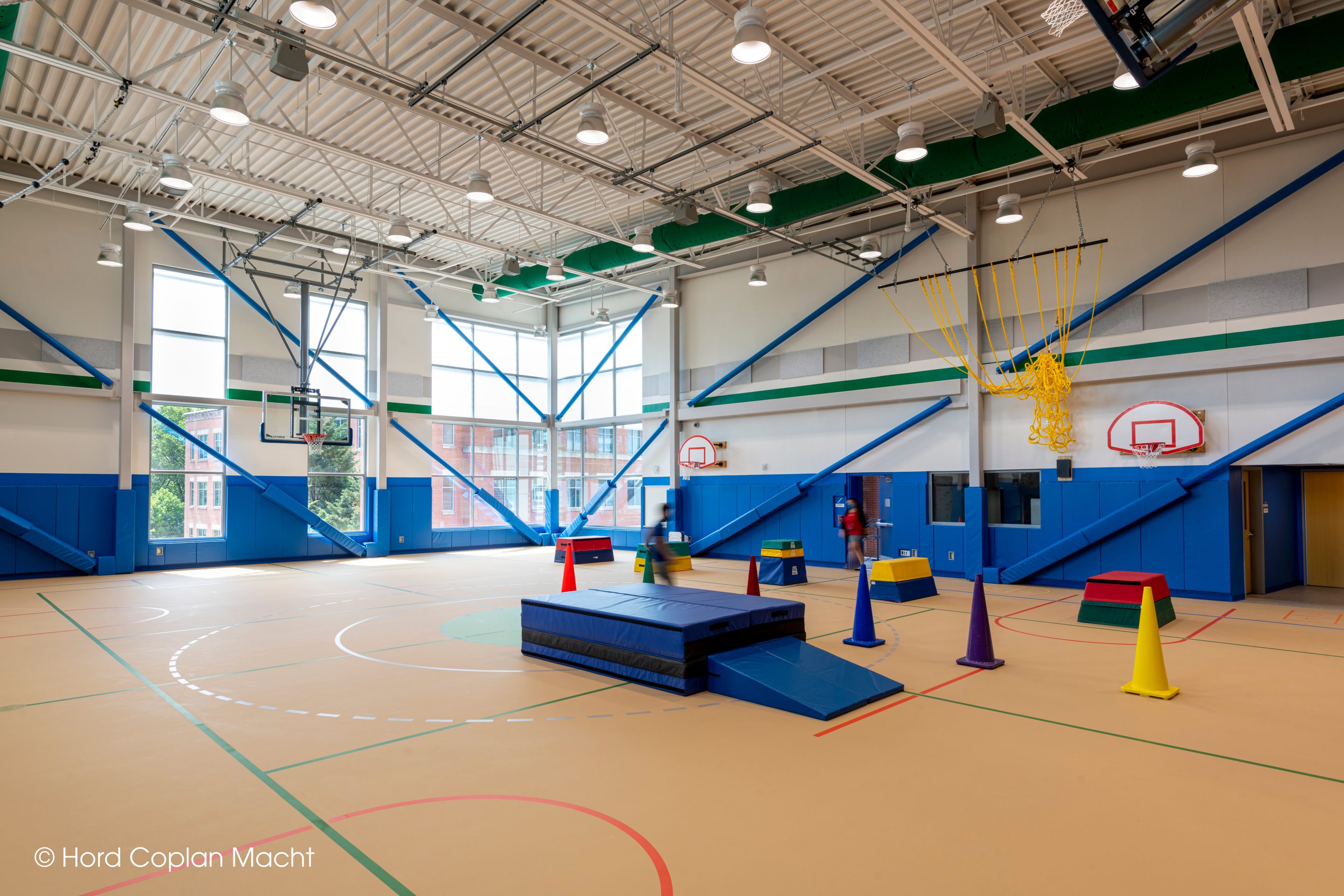 Elementary school gym interior